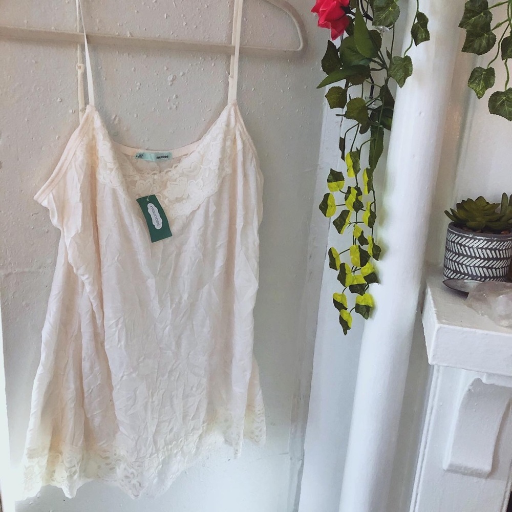 NWT Cream Cottagecore Tank Top
